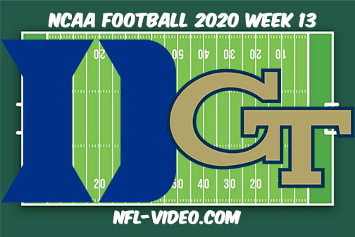 Duke vs Georgia Tech Football Full Game & Highlights 2020 College Football Week 13