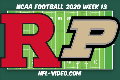 Rutgers vs Purdue Football Full Game & Highlights 2020 College Football Week 13