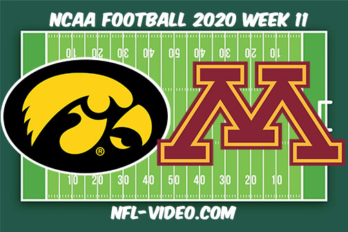 Iowa vs Minnesota Football Full Game & Highlights 2020 College Football Week 11
