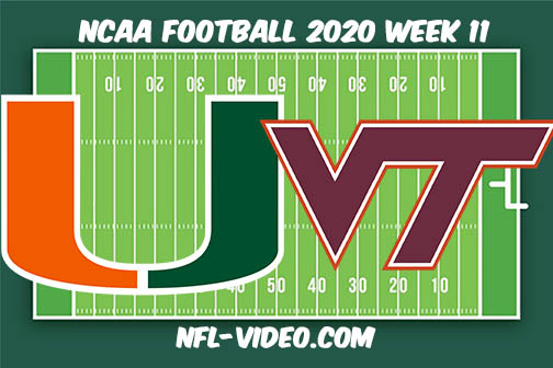 Miami vs Virginia Tech Football Full Game & Highlights 2020 College Football Week 11