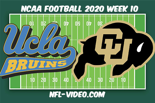 UCLA vs Colorado Football Full Game & Highlights 2020 College Football Week 10