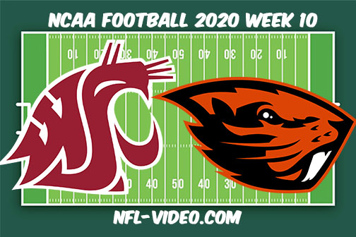 Washington State vs Oregon State Football Full Game & Highlights 2020 College Football Week 10