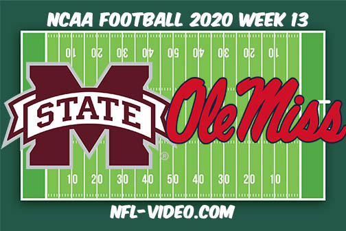 Mississippi State vs Ole Miss Football Full Game & Highlights 2020 College Football Week 13