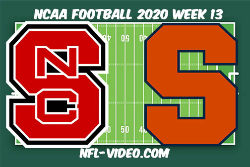 NC State vs Syracuse Football Full Game & Highlights 2020 College Football Week 13