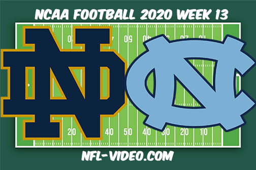 Notre Dame vs North Carolina Football Full Game & Highlights 2020 College Football Week 13