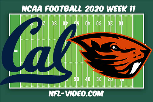 California vs Oregon State Football Full Game & Highlights 2020 College Football Week 12