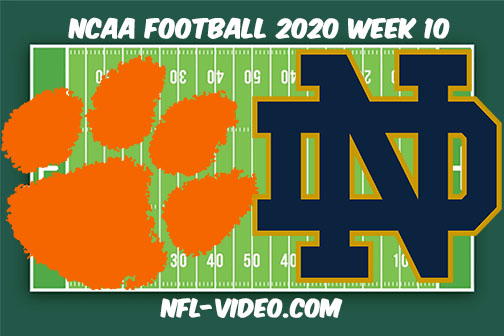Clemson vs Notre Dame Football Full Game & Highlights 2020 College Football Week 10