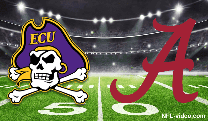 East Carolina Pirates vs. Alabama Crimson Tide - Full Game Replay - College Football - September 5, 2026