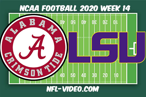 Alabama vs LSU Football Full Game & Highlights 2020 College Football Week 14