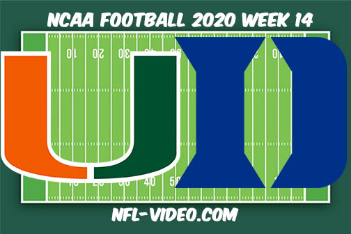 Miami vs Duke Football Full Game & Highlights 2020 College Football Week 14