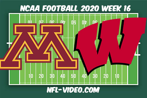 Minnesota vs Wisconsin Football Full Game & Highlights 2020 College Football Week 16