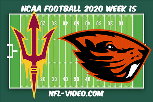 Arizona State vs Oregon State Football Full Game & Highlights 2020 College Football Week 16