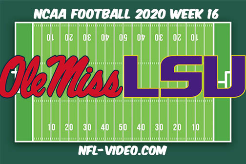 Ole Miss vs LSU Football Full Game & Highlights 2020 College Football Week 16