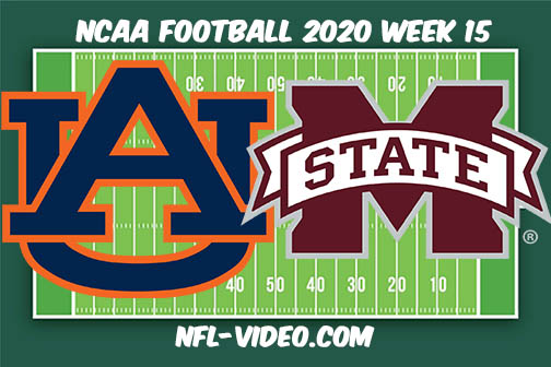 Auburn vs Mississippi State Football Full Game & Highlights 2020 College Football Week 15