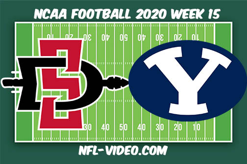 San Diego State vs BYU Football Full Game & Highlights 2020 College Football Week 15
