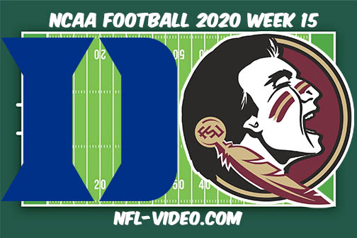 Duke Blue Devils vs Florida State Football Full Game & Highlights 2020 College Football Week 15