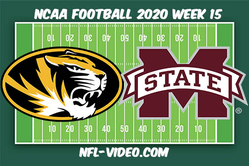 Missouri vs Mississippi State Football Full Game & Highlights 2020 College Football Week 16