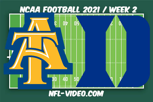 North Carolina vs Duke Week 2 Full Game Replay 2021 NCAA College Football