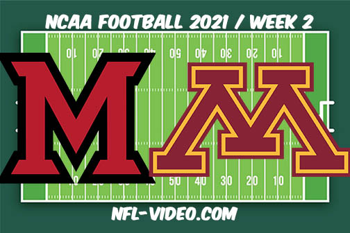 Miami OH vs Minnesota Week 2 Full Game Replay 2021 NCAA College Football