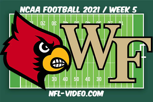 Louisville vs Wake Forest Football Week 5 Full Game Replay 2021 NCAA College Football