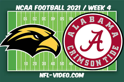 Southern Miss vs Alabama Football Week 4 Full Game Replay 2021 NCAA College Football