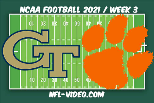 Georgia Tech vs Clemson Week 3 Full Game Replay 2021 NCAA College Football