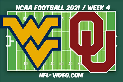 West Virginia vs Oklahoma Football Week 4 Full Game Replay 2021 NCAA College Football