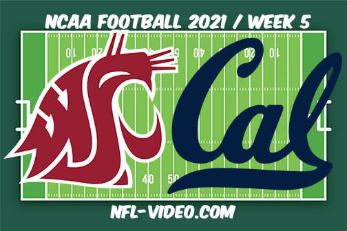 Washington State vs California Football Week 5 Full Game Replay 2021 NCAA College Football