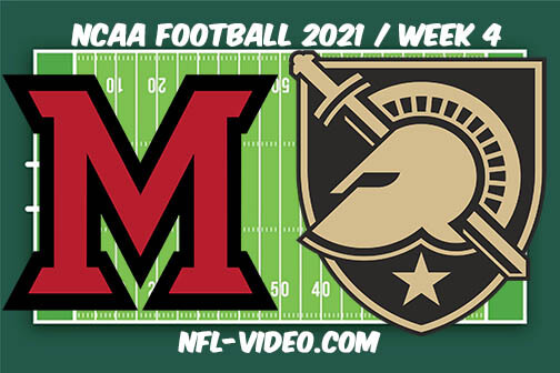 Miami OH vs Army Football Week 4 Full Game Replay 2021 NCAA College Football