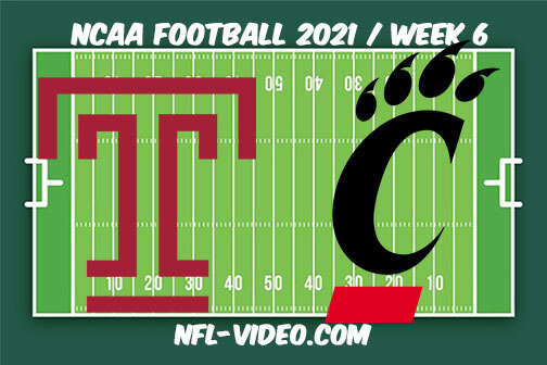 Temple vs Cincinnati Football Week 6 Full Game Replay 2021 NCAA College Football