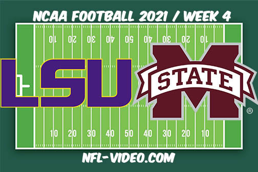 LSU vs Mississippi State Football Week 4 Full Game Replay 2021 NCAA College Football