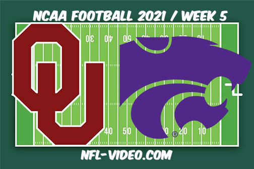 Oklahoma vs Kansas State Football Week 5 Full Game Replay 2021 NCAA College Football