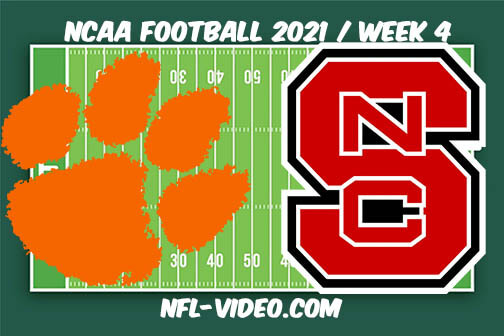 Clemson vs NC State Football Week 4 Full Game Replay 2021 NCAA College Football