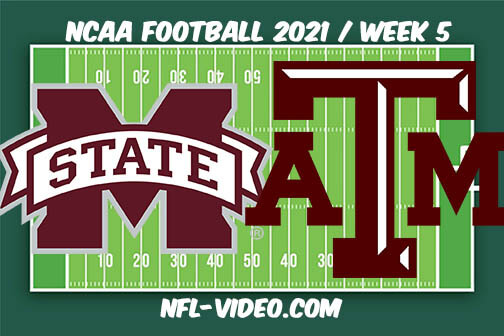 Mississippi State vs Texas A&M Football Week 5 Full Game Replay 2021 NCAA College Football