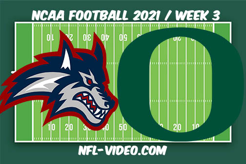 Stony Brook vs Oregon Week 3 Full Game Replay 2021 NCAA College Football