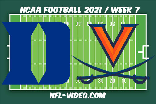 Duke vs Virginia Football Week 7 Full Game Replay 2021 NCAA College Football