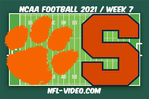 Clemson vs Syracuse Football Week 7 Full Game Replay 2021 NCAA College Football
