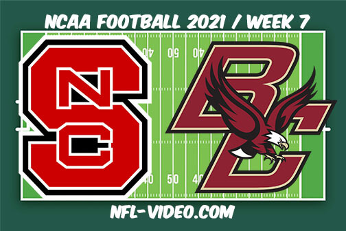 NC State vs Boston College Football Week 7 Full Game Replay 2021 NCAA College Football