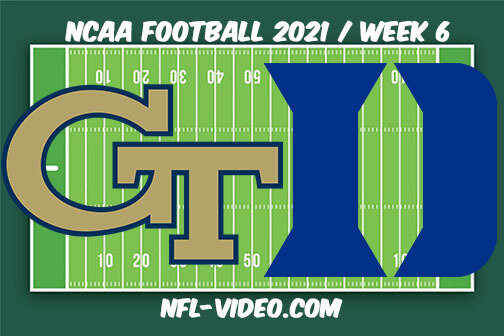 Georgia Tech vs Duke Football Week 6 Full Game Replay 2021 NCAA College Football