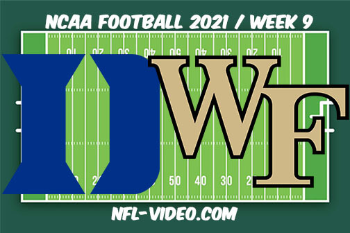 Duke vs Wake Forest Football Week 9 Full Game Replay 2021 NCAA College Football