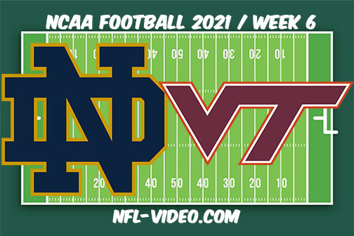Notre Dame vs Virginia Tech Football Week 6 Full Game Replay 2021 NCAA College Football