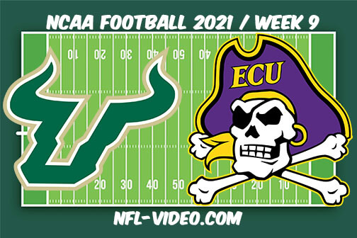 South Florida vs East Carolina Football Week 9 Full Game Replay 2021 NCAA College Football