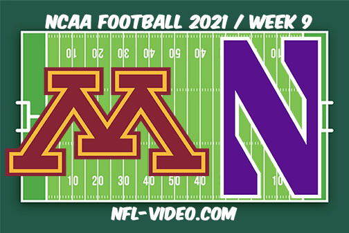 Minnesota vs Northwestern Football Week 9 Full Game Replay 2021 NCAA College Football