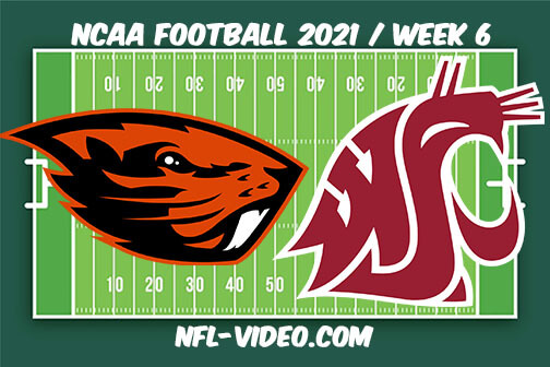 Oregon State vs Washington State Football Week 6 Full Game Replay 2021 NCAA College Football