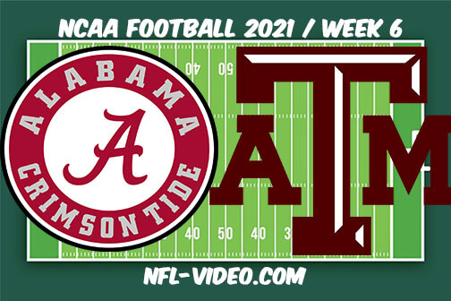 Alabama vs Texas A&M Football Week 6 Full Game Replay 2021 NCAA College Football
