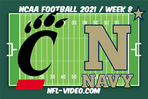 Cincinnati vs Navy Football Week 8 Full Game Replay 2021 NCAA College Football