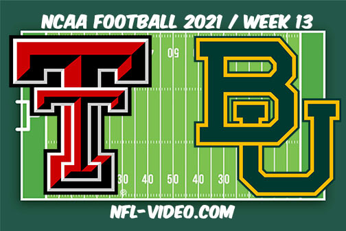 Texas Tech vs Baylor Football Week 13 Full Game Replay 2021 NCAA College Football