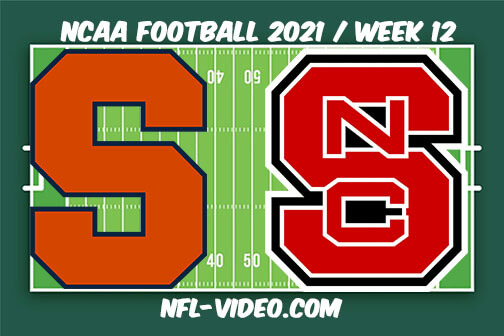Syracuse vs NC State Football Week 12 Full Game Replay 2021 NCAA College Football