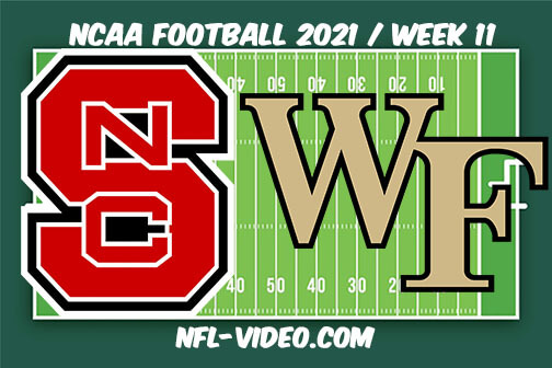 NC State vs Wake Forest Football Week 11 Full Game Replay 2021 NCAA College Football
