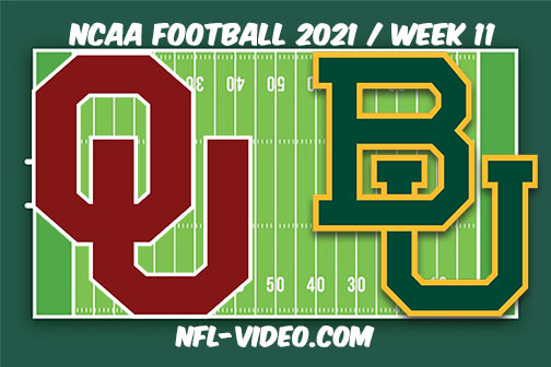 Oklahoma vs Baylor Football Week 11 Full Game Replay 2021 NCAA College Football